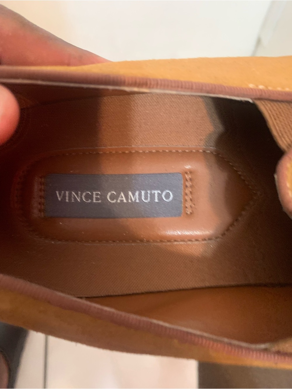 Vince Camuto Brown Leather Slip-On Loafer